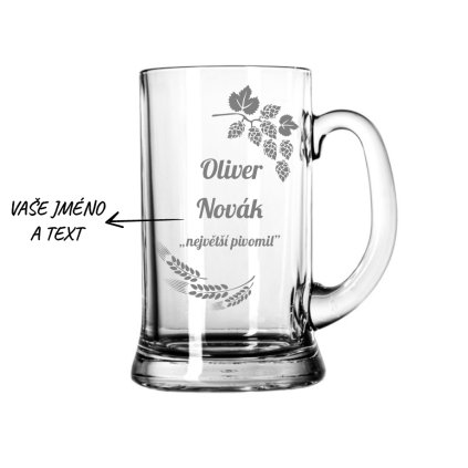 Pivní tuplák s gravírováním 1000 ml 1KS