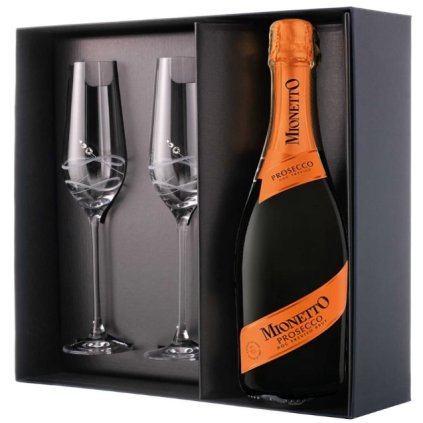 Mionetto Prosecco dárková sada se skleničkami Venezia se Swarovski krystaly