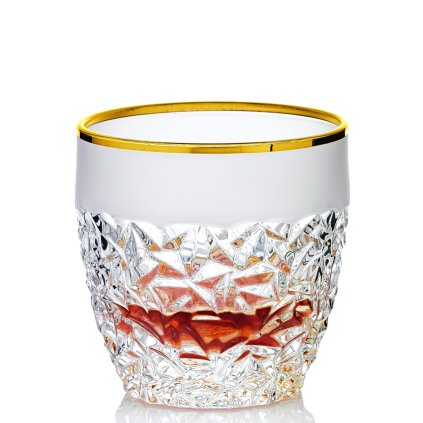 Bohemia Jihlava zlatem dekorované sklenice na whisky Nicolette 350 ml 1KS