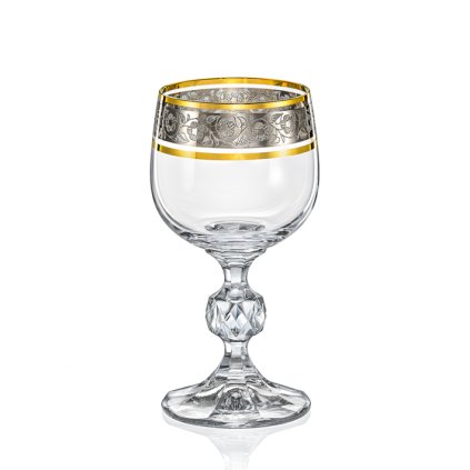 Crystalex zlacené sklenice na červené víno Claudia 230 ml 1KS