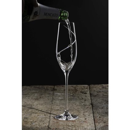 Sklenice na šampaňské Silhouette City s vypískovaným souhvězdím a jménem 210 ml 1KS