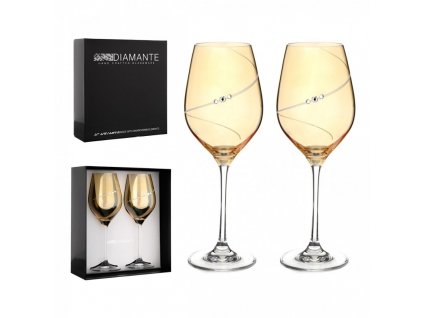 gold silhouette par na biele vino s gravirovanim