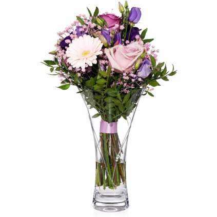 Diamante skleněná váza Hearts Hollow s krystaly Swarovski 25 cm