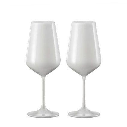 Crystalex sklenice na červené víno Black and White Černá 450 ml 2 KS