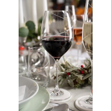 Diamante sklenice na červené víno Silhouette City s krystaly Swarovski 470 ml 1KS