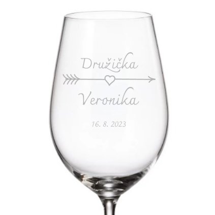 Sklenice na bílé víno DRUŽIČKA (šíp) 350 ml 1KS