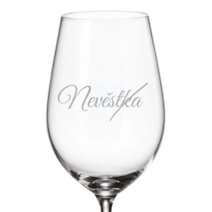 Sklenice na víno pro nevěstu NEVĚSTKA 350 ml 1KS