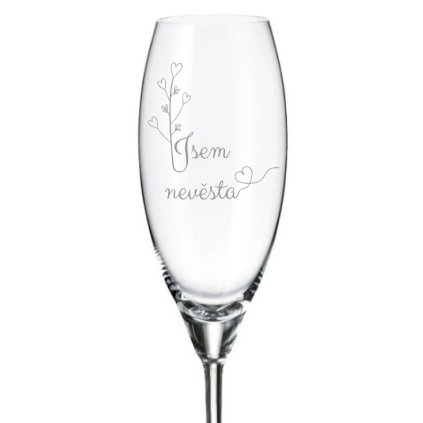 7096 sklenicka pro nevestu jsem nevesta