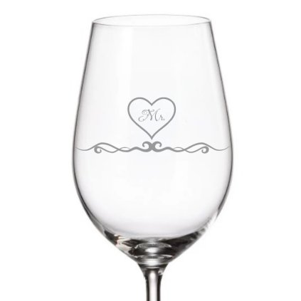 Sklenička na bílé víno pro ženicha MR.