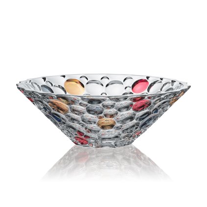 Bohemia Jihlava skleněná mísa na ovoce Lisboa (barevná varianta) 30 CM