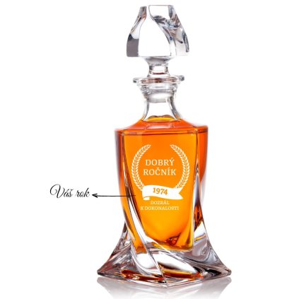 Crystalite Bohemia karafa na whisky DOBRÝ ROČNÍK