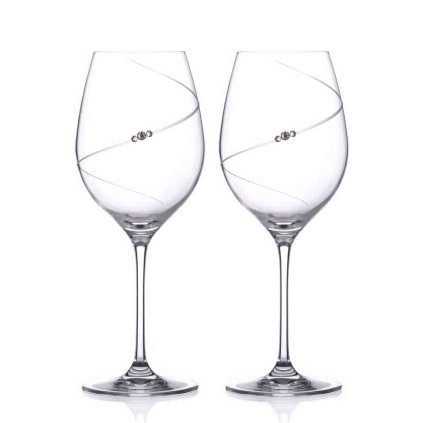 Diamante univerzální sklenice na víno Silhouette City s kamínky Swarovski 470 ml 2KS