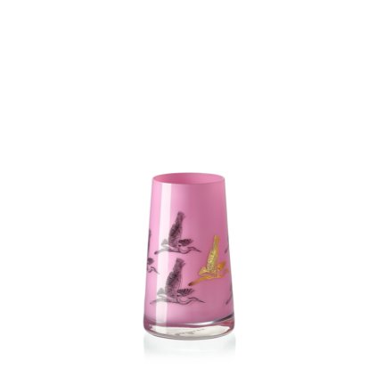 Crystalex růžová minivázička Herons 12 cm 1KS