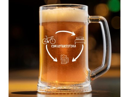 Pivní půllitr pro cyklistu CYKLOTURISTIKA