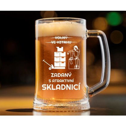 Pivní půllitr pro skladníka ZADANÍ S AKTRAKTIVNÍ SKLADNICÍ
