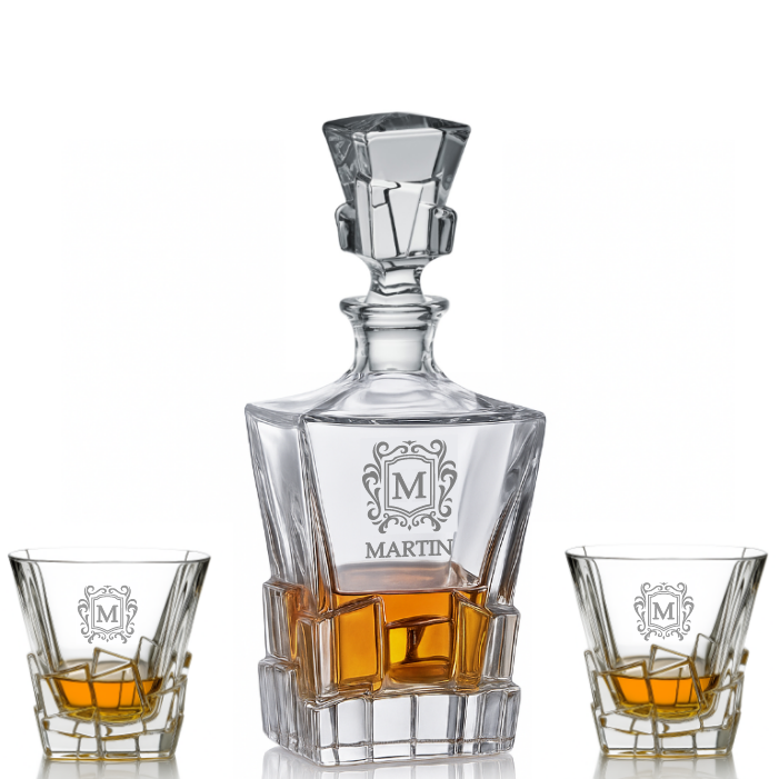 Dekorant Whisky set s monogramem Crack 1+2