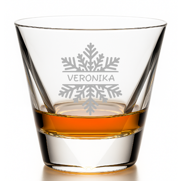 Dekorant Vánoční sklenice na lihoviny Triangle 320 ml 1KS