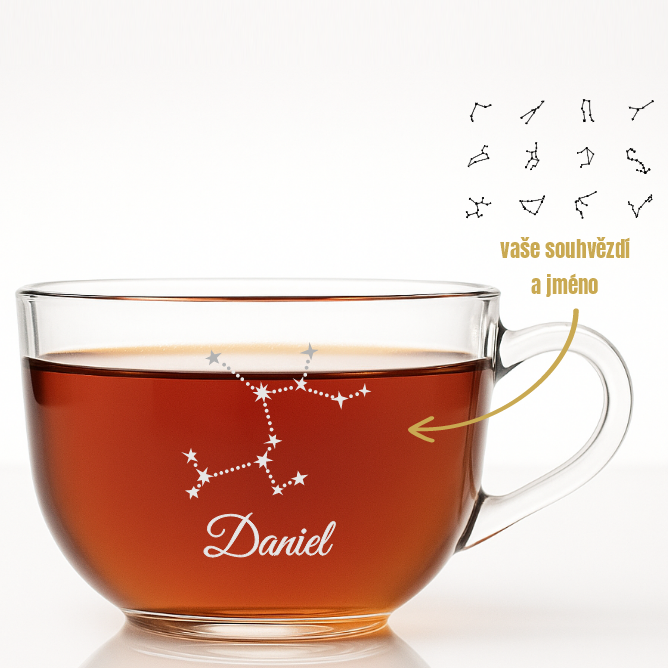 Dekorant Hrnek na čaj se souhvězdím a jménem 700 ml 1KS