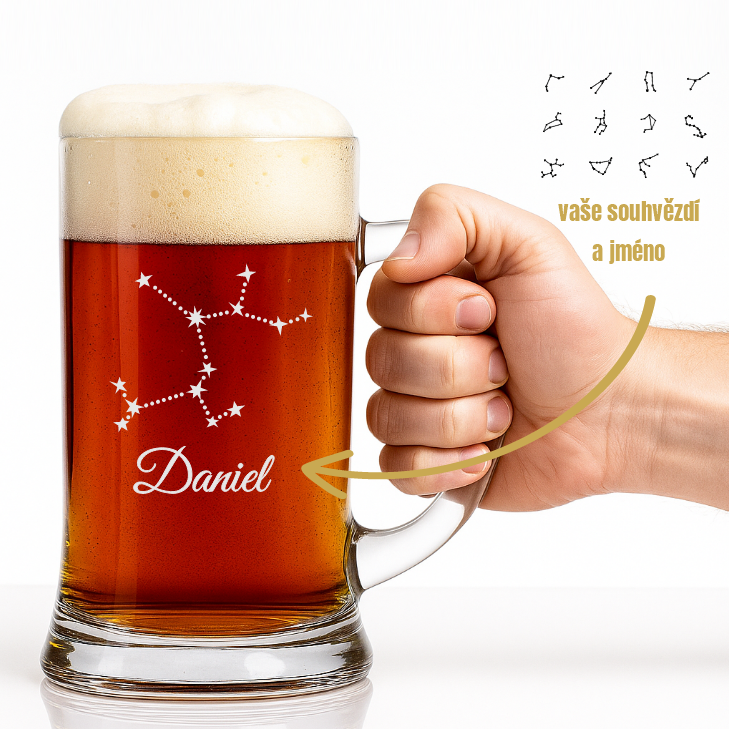 Dekorant Pivní tuplák se souhvězdím a jménem 1000 ml 1KS