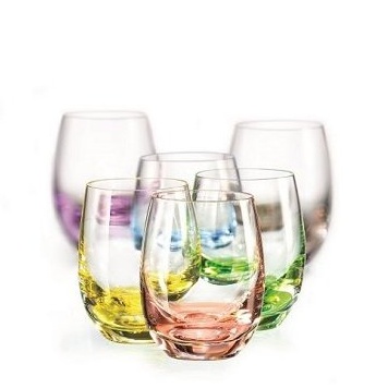 Crystalex barevné skleničky na likéry Rainbow 60 ml 6 KS