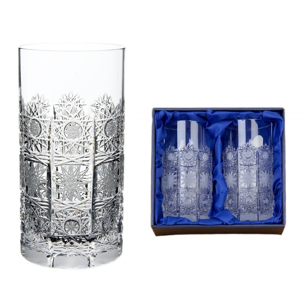 Onte Crystal Bohemia Crystal ručně broušené sklenice na nealko nápoje 500pk 380 ml 2KS