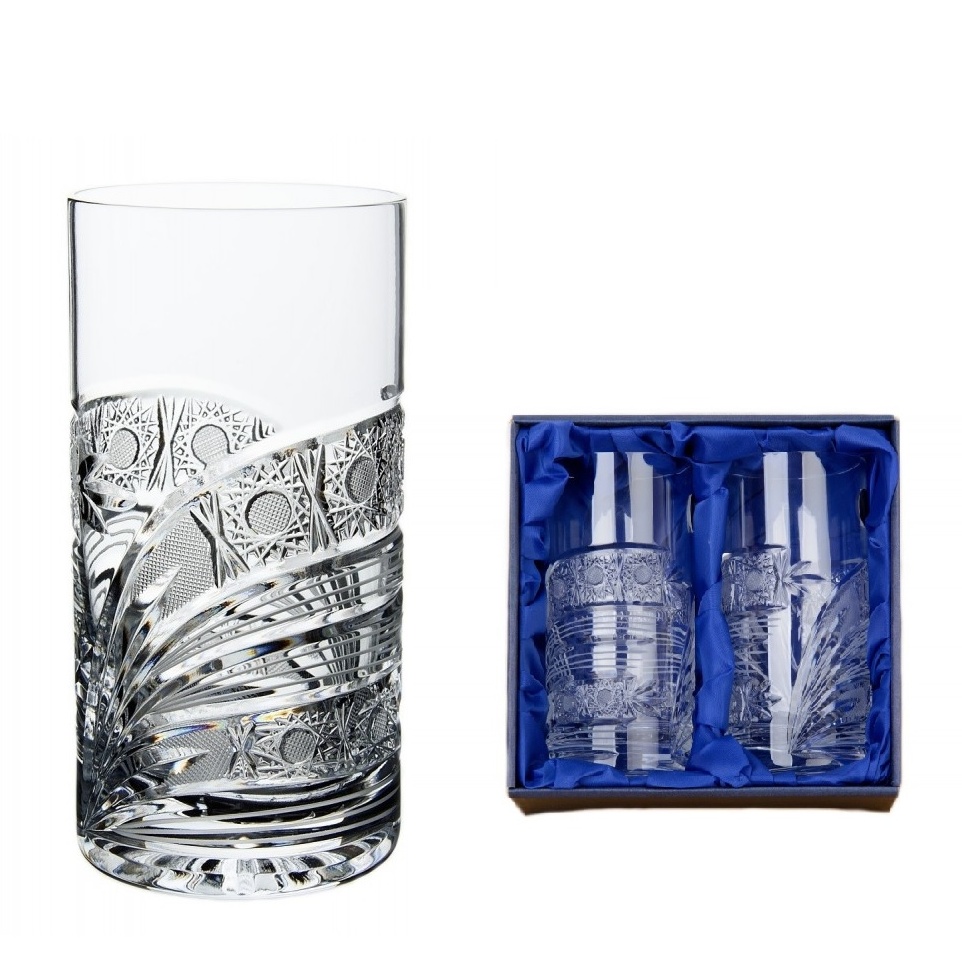 Onte Crystal Bohemia Crystal ručně broušené sklenice na nealko nápoje Kometa 380 ml 2KS