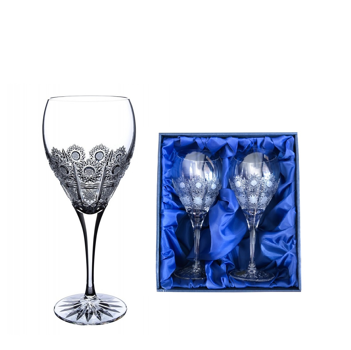 Bohemia Crystal ručně broušené sklenice na červené víno 500pk 420 ml 2KS