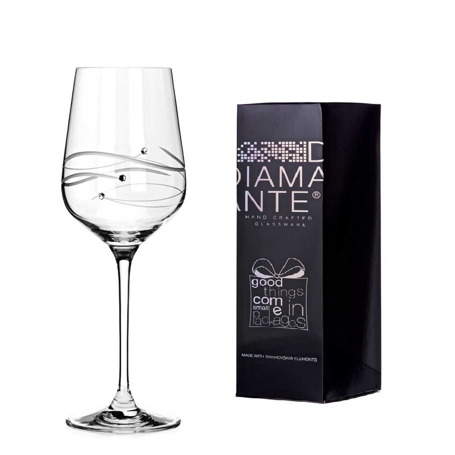 Diamante sklenice na červené víno Spiral 450 ml 1KS