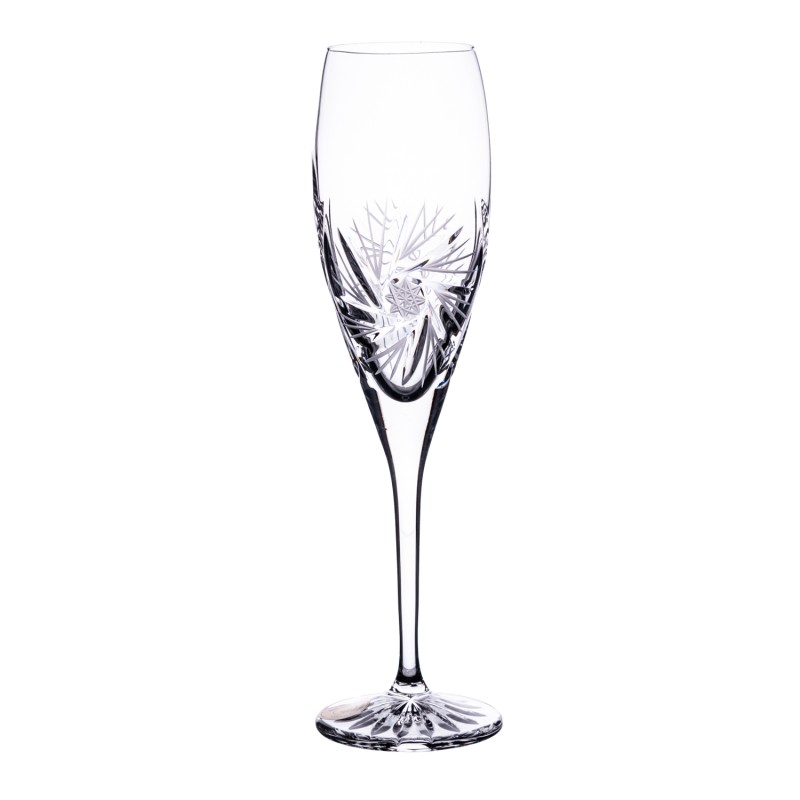 Bohemia Crystal ručně broušené sklenice na šampaňské Větrník 150 ml 2KS