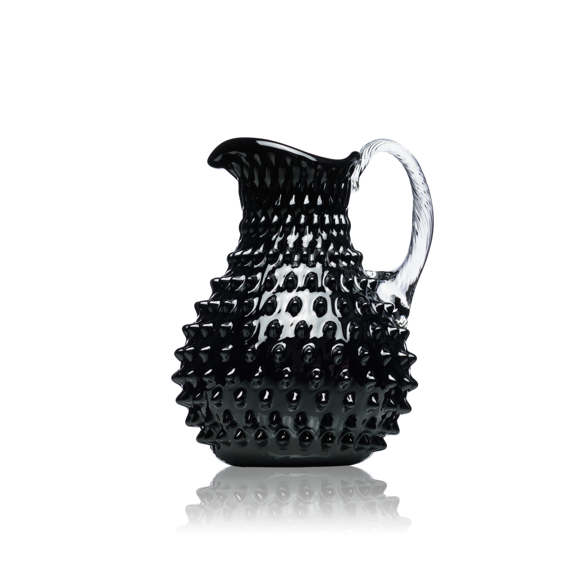 Květná 1794 ručně foukaný džbán Polka Dot Black 2000 ml