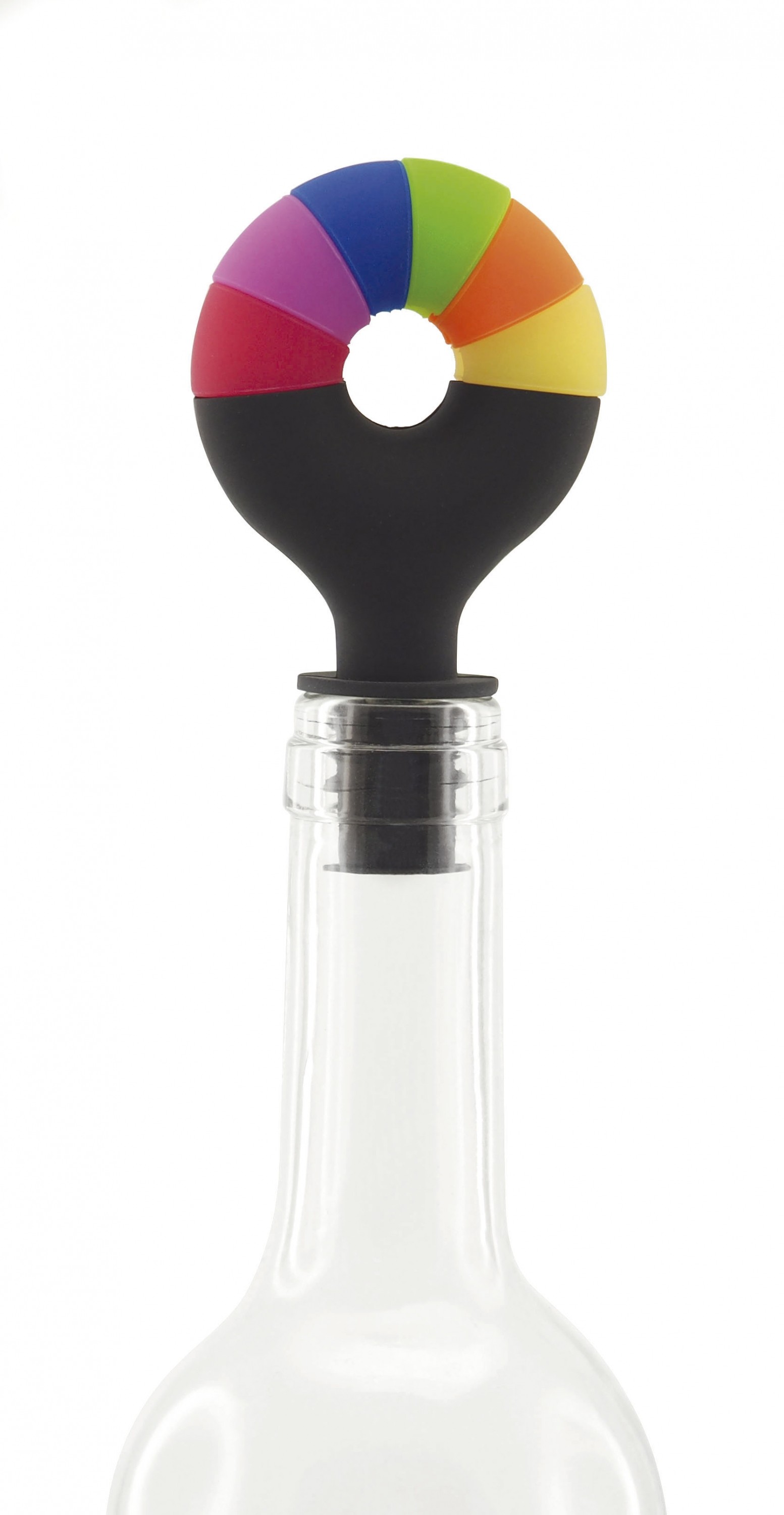 Pulltex silikonový uzávěr na láhev vína Lollypop s rozlišovači