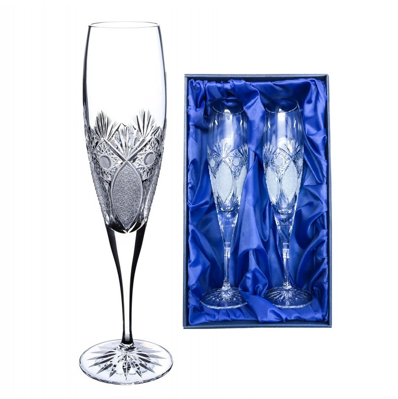 Onte Crystal Bohemia Crystal ručně broušené sklenice na šampaňské Exclusive 150 ml 2KS