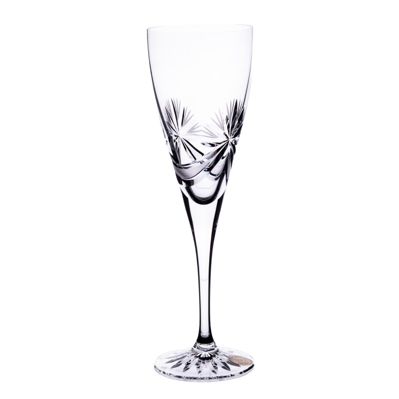 Onte Crystal Bohemia Crystal ručně broušené sklenice na bílé víno Mašle 260 ml 2KS