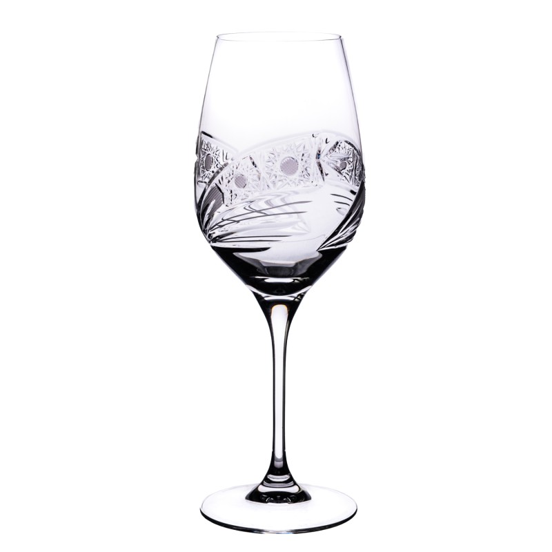 Bohemia Crystal ručně broušené sklenice na bílé víno Kometa 380 ml 2KS