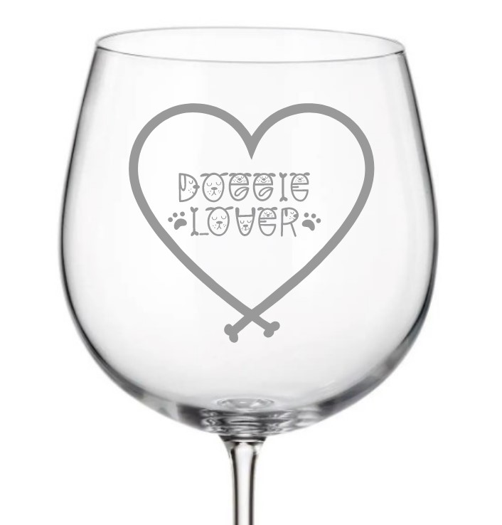 Sklenička na víno pro pejskaře DOGGIE LOVER