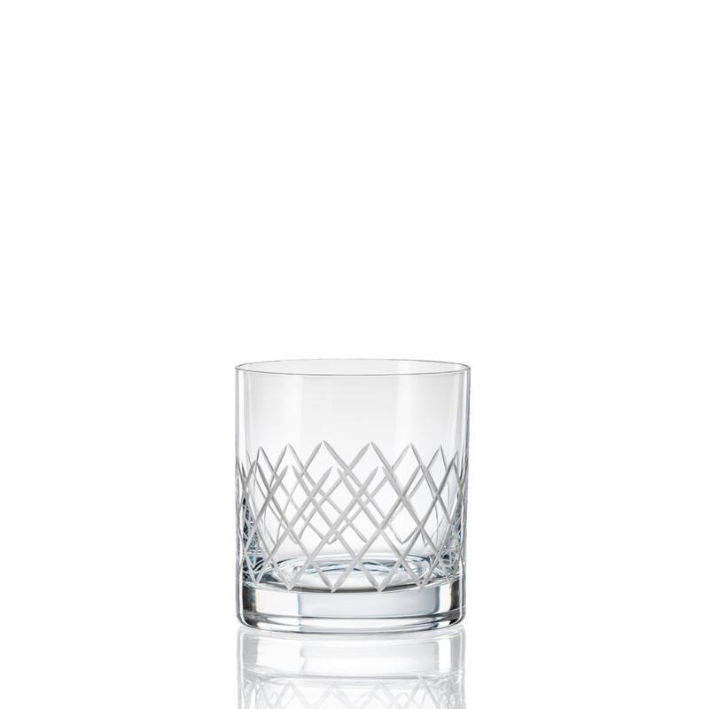Crystalex broušené sklenice na whisky Barline matný brus 280 ml 4KS