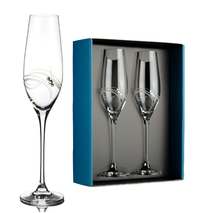 Element sklenice na šampaňské Apollo s krystaly Swarovski 210 ml 2KS
