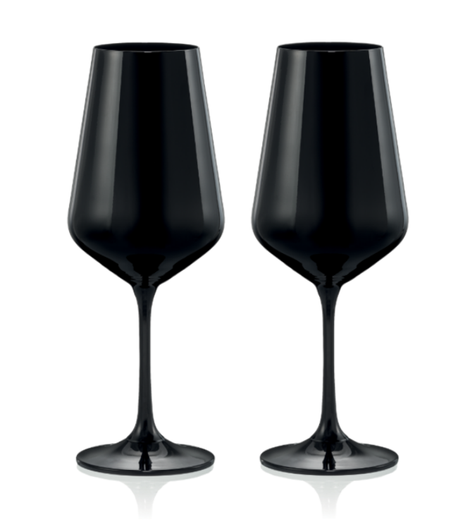 Crystalex sklenice na červené víno Black 450 ml 2KS