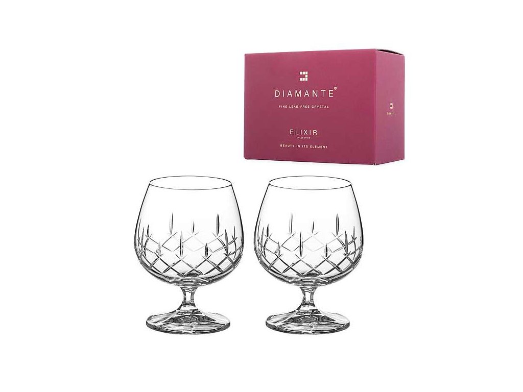 Diamante sklenice na brandy a koňak Classic 250 ml 2KS