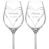 Svatební sklenice na bílé víno Aphrodite 3 s krystaly Swarovski 360ml 2KS