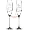 Svatební sklenice na šampaňské Desire 1 s krystaly Swarovski 2KS