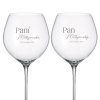 Svatební sklenice na červené víno PAN A PANÍ 750 ml 2KS
