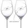 Sklenice na víno s krystaly Swarovski Silhouette City SOUŘADNICE LÁSKY