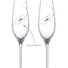 Sklenice na šampaňské s kamínky Swarovski Silhoutte City 210 ml 2KS SOUŘADNICE LÁSKY