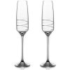 Diamante broušené sklenice na šampaňské Twist 170 ml 2KS