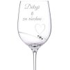 Sklenice na víno se Swarovski krystaly Romance 1KS DĚKUJI TI ZA VŠECHNO