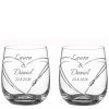 Svatební sklenice s krystaly Swarovski Hearts 250 ml 2KS