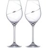 Diamante sklenice na bílé víno Silhouette City s krystaly Swarovski 360ml 2KS