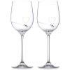 Diamante sklenice na červené víno Romance s kamínky Swarovski 450 ml 2KS