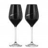 Diamante sklenice na bílé víno Silhouette City Black s krystaly Swarovski 360 ml 2KS